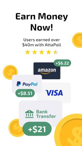 AttaPoll Surveys: Earn Money для Android — скриншот 1