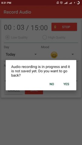 Audio Diary Free для Android — скриншот 5