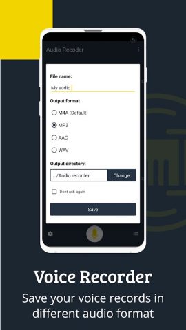 Audio Recorder для Android — скриншот 3