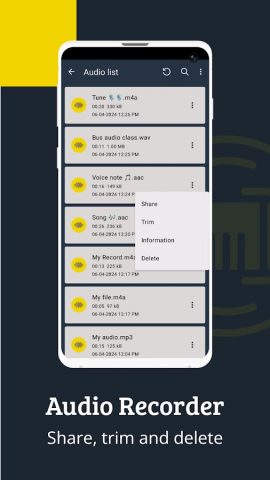 Audio Recorder для Android — скриншот 5
