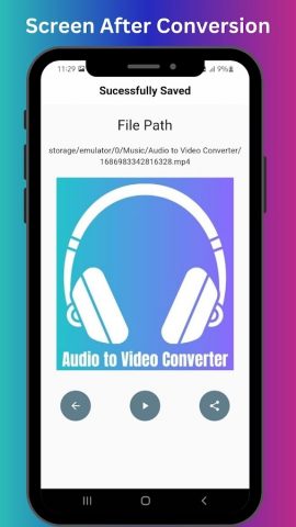Audio to Video Converter для Android — скриншот 5