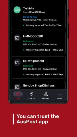 Australia Post для Android — скриншот 2