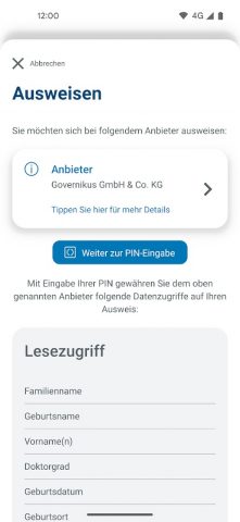 AusweisApp Bund для Android — скриншот 4