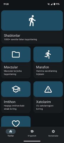 Avto Exam 2: YHQ 1000+ Savol для Android — скриншот 1