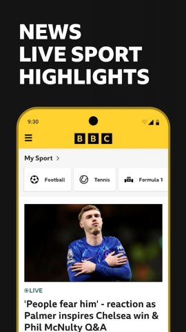 BBC Sport — News & Live Scores для Android — скриншот 1