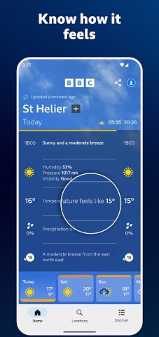 BBC Weather для Android — скриншот 5