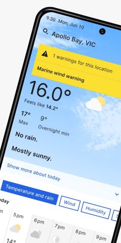 BOM Weather для Android — скриншот 1