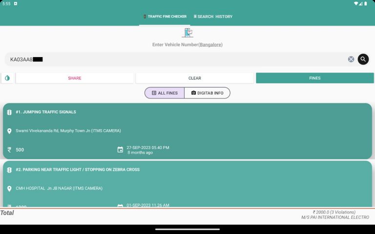 Bangalore Traffic -Check Fines для Android — скриншот 5