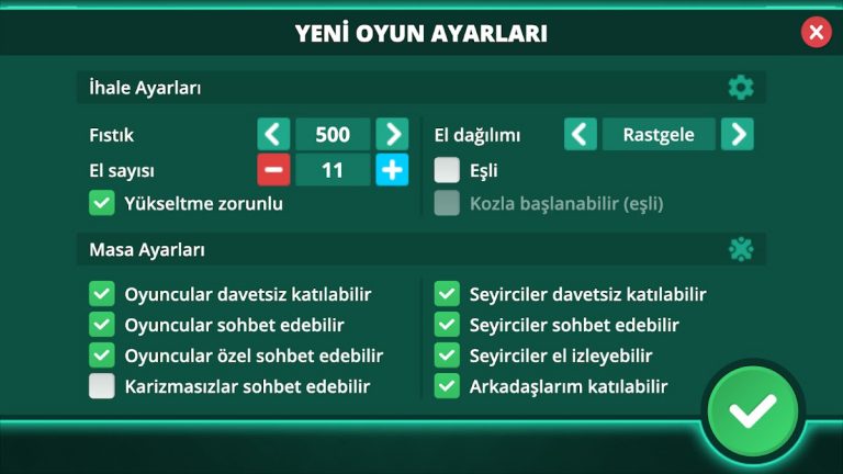 Batak: Eşli ve İhaleli для Android — скриншот 3