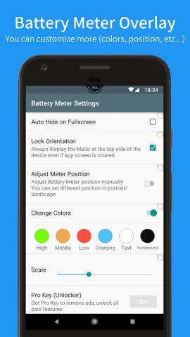 Battery Meter Overlay для Android — скриншот 4