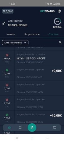 BetStatus — My Bet Slip Live для Android — скриншот 1