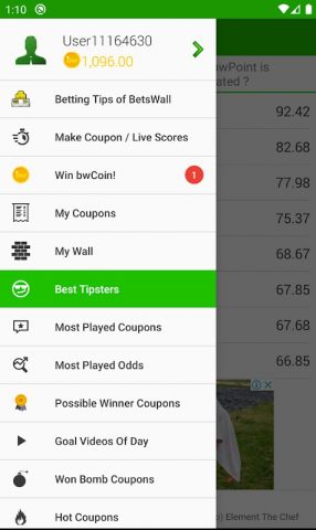 BetsWall Прогнозы на Спорт для Android — скриншот 2