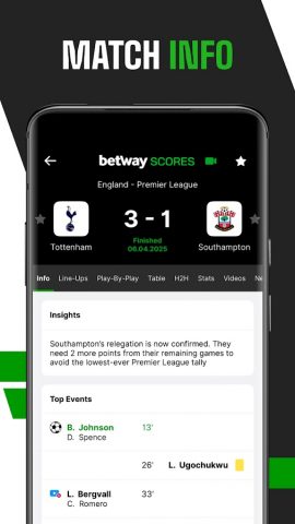 Betway Scores — Scores & News для Android — скриншот 3