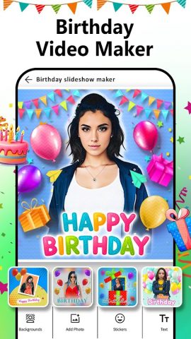 Birthday Video Maker with Song для Android — скриншот 2