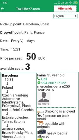 Blablacar: Блаблакар Попутчики для Android — скриншот 2