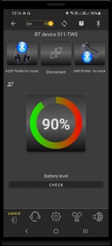 Bluetooth audio widget battery для Android — скриншот 1