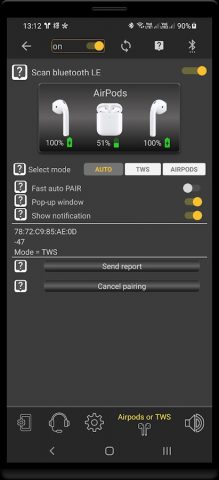 Bluetooth audio widget battery для Android — скриншот 4