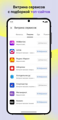 Браузер Луна для Android — скриншот 3