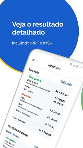 Cálculo Trabalhista 2026 для Android — скриншот 4