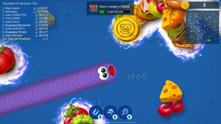 Червячная Зона .io Онлайн Игра — скриншот 4