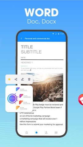 Читатель и Редактор Документов для Android — скриншот 2