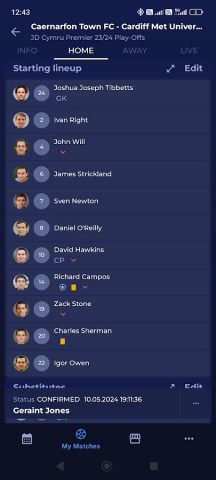COMET Football для Android — скриншот 4