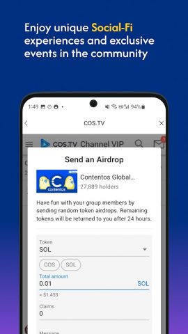 COS.TV: Web3 Видео Платформа для Android — скриншот 4