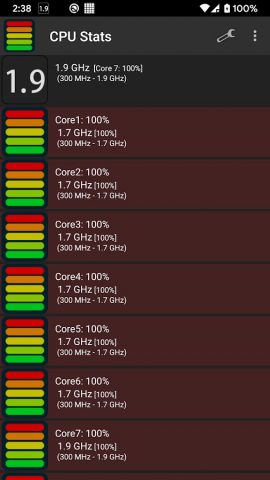 CPU Stats для Android — скриншот 1