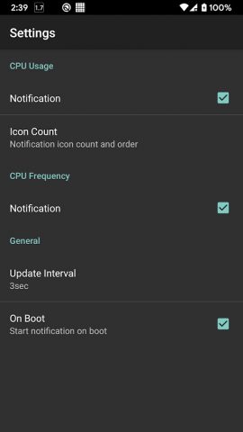 CPU Stats для Android — скриншот 4