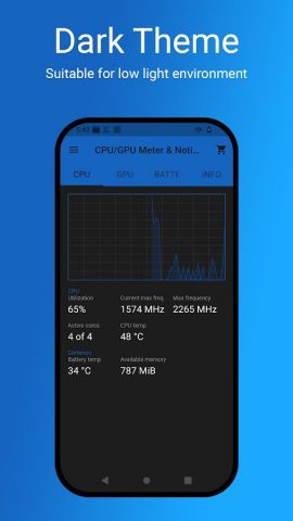 CPU/GPU/Battery Monitor & Noti для Android — скриншот 2