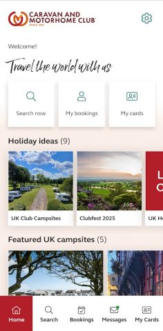 Caravan and Motorhome Club для Android — скриншот 2