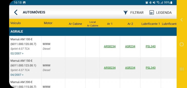 Catálogo Filtros Tecfil для Android — скриншот 3