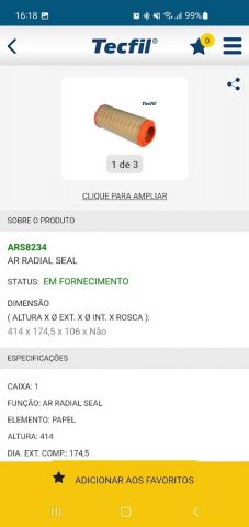 Catálogo Filtros Tecfil для Android — скриншот 4