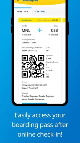Cebu Pacific для Android — скриншот 5