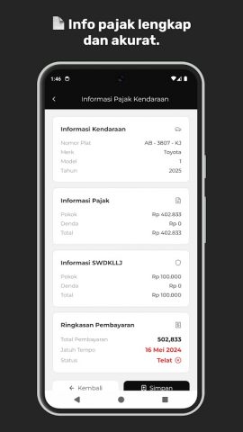 Cek Pajak Kendaraan Jogja для Android — скриншот 2