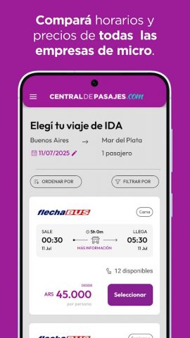 Central de Pasajes для Android — скриншот 2
