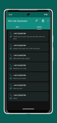 Chat Link Generator для Android — скриншот 2