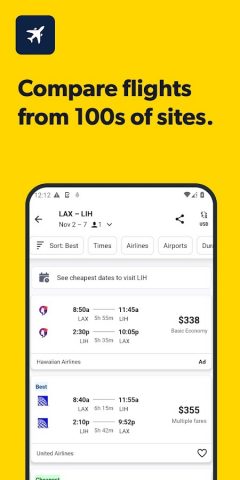 Cheapflights: Flights & Hotels для Android — скриншот 2
