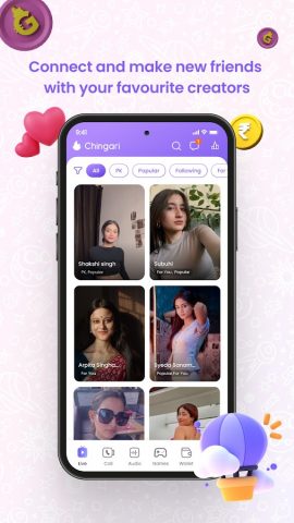 Chingari — Live & Audio Room для Android — скриншот 1