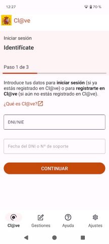 Cl@ve для Android — скриншот 1