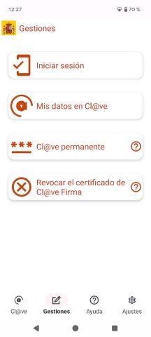 Cl@ve для Android — скриншот 2