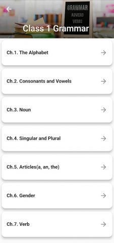 Class 1 English Grammar Book для Android — скриншот 2
