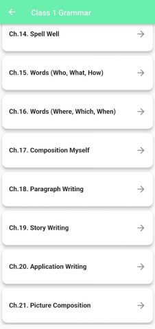 Class 1 English Grammar Book для Android — скриншот 3