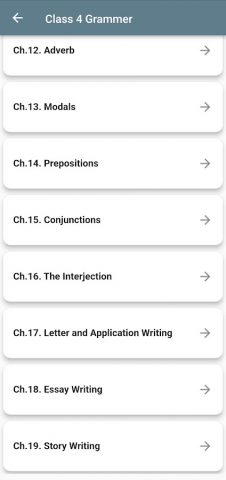 Class 4 English Grammar Guide для Android — скриншот 3
