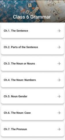 Class 6 English Grammar Guide для Android — скриншот 2