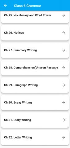 Class 6 English Grammar Guide для Android — скриншот 3