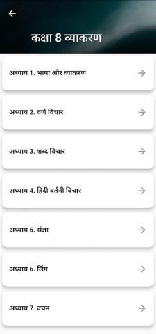 Class 8 Hindi Vyakaran Grammar для Android — скриншот 2