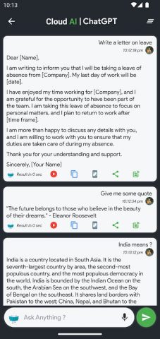Cloud AI: ChatBot, Q&A, Assist для Android — скриншот 5