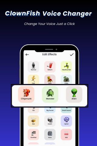 ClownFish Voice Changer Effect для Android — скриншот 1