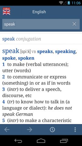 Collins English Dictionary для Android — скриншот 1